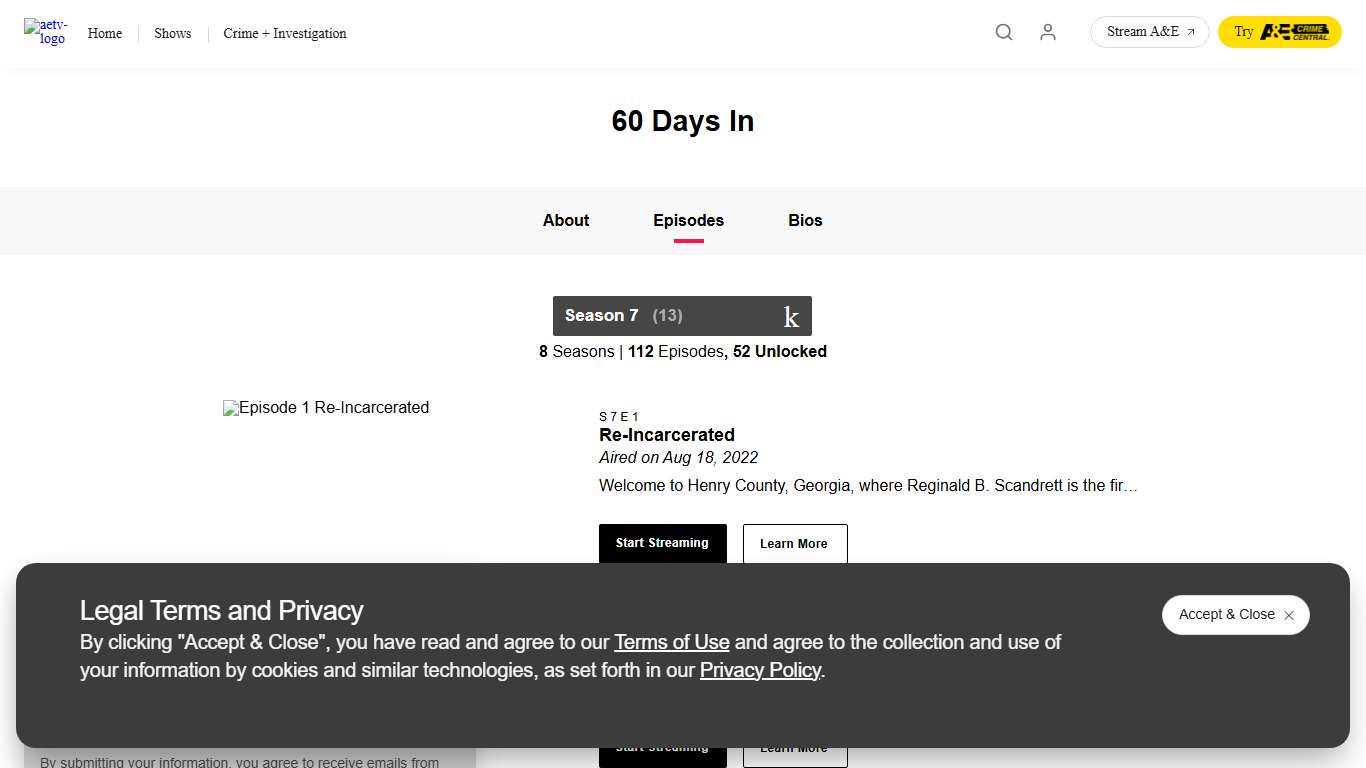 Watch 60 Days In Season 7 Online A&E